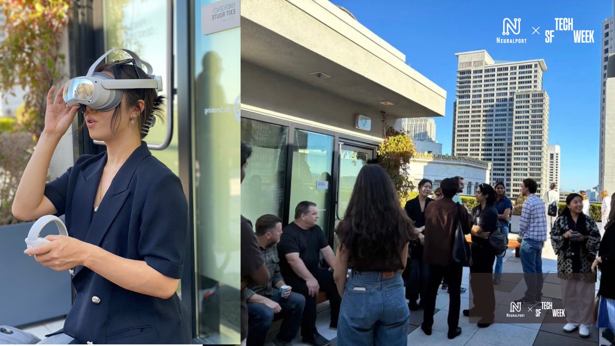 xranna000's tweet photo. - talk, + experience.
Our guests experienced ZEN VR for themselves to discover how it works and exploring a recovery session designed to help them with their state of fatigue. 
Thank you to everyone who joined us.
@a16z @techweek_
#ZENVR #NeuralPort
#ZENVRbrainRecovered #ZENVRbrainRecharged