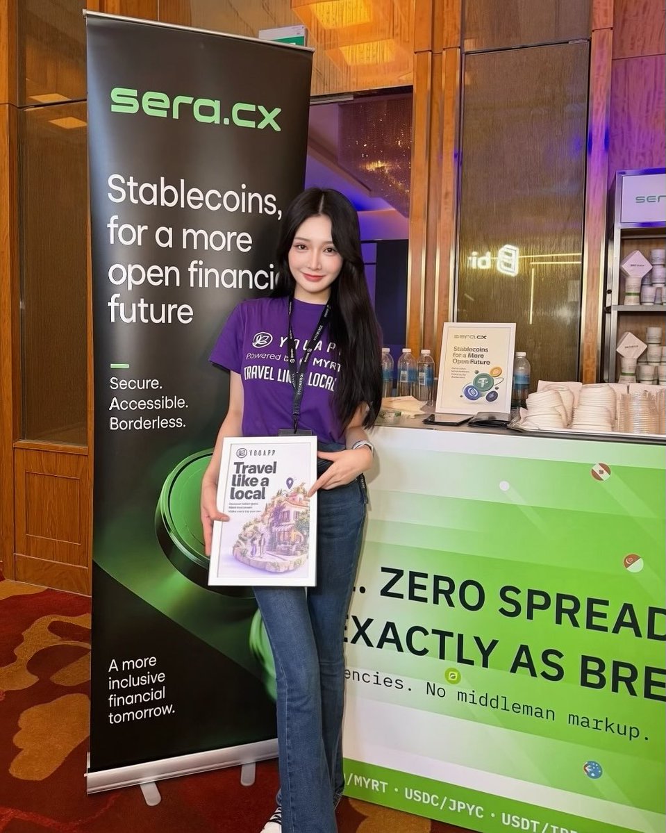 scarlettesoh's tweet photo. My first TOKEN2049! 🇸🇬 Meeting people behind the timeline 

Web3 rabbit hole starts at Level 3, SERA booth spotted. 👀 https://t.co/x4Q9iXTAqJ