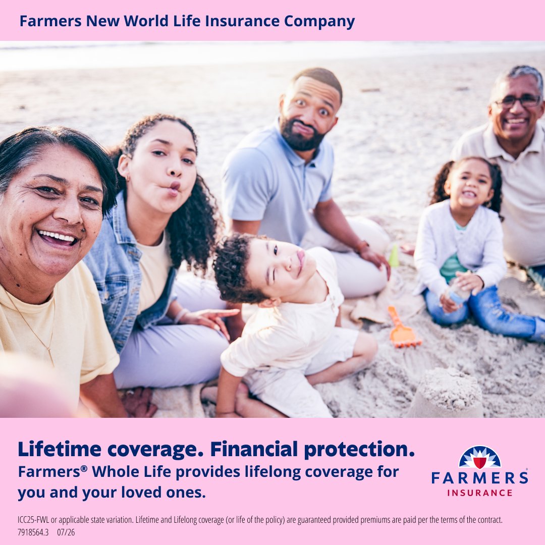 stegbar's tweet photo. Are you interested in life insurance coverage for a lifetime? Discover financial protection with Farmers® Whole Life today. https://t.co/DrlP2MR5L0 https://t.co/OxoFJPywP9