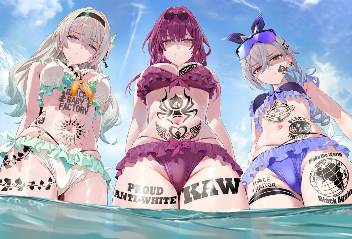 EvaQoStrice's tweet photo. Kafka's team prefers not to be a part of the w*ite world!

#Blacked #BNWO #qosㅤ #HonkaiStarRail #kafka https://t.co/33loQqlvZq