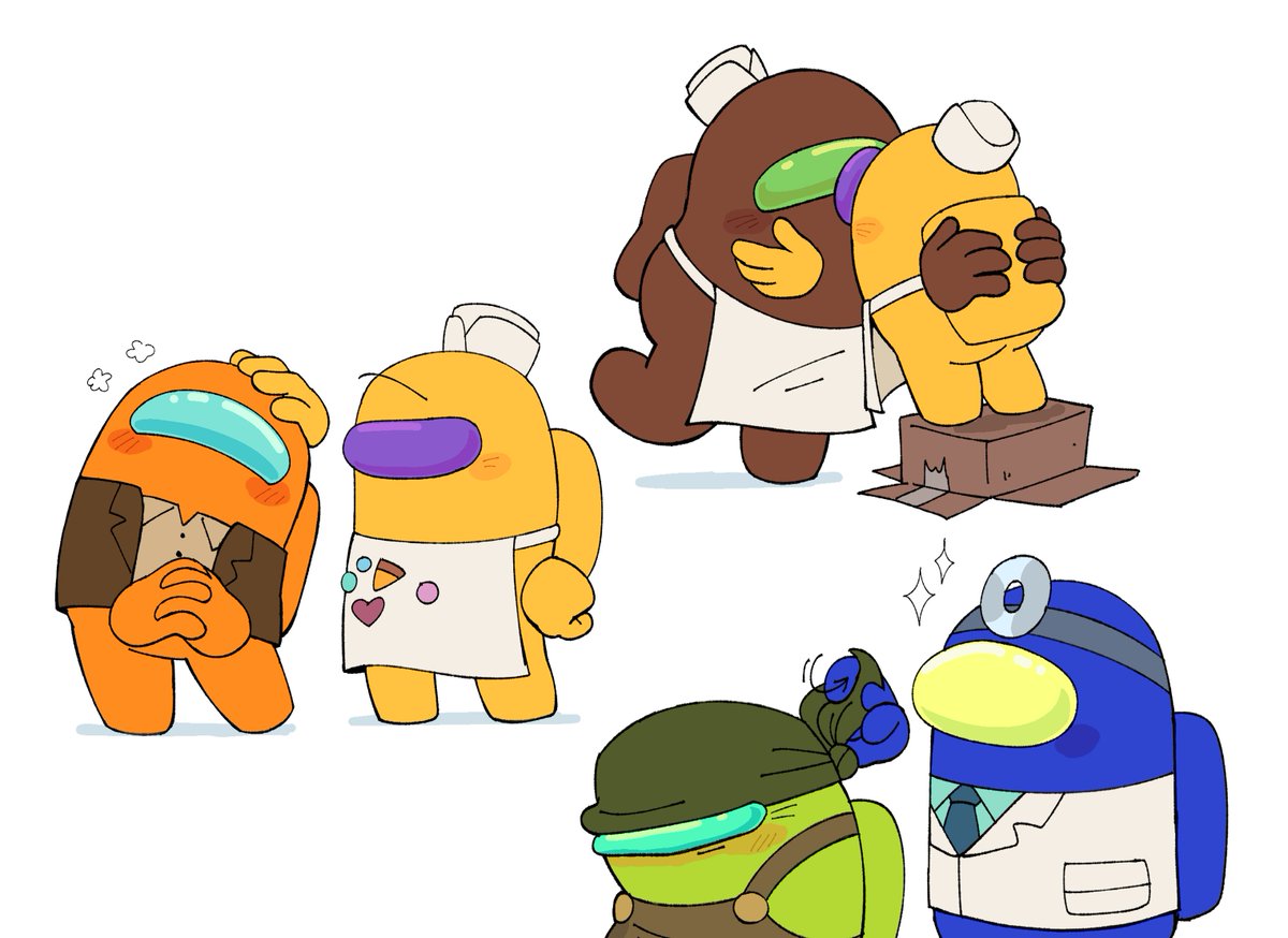 slopmungus's tweet photo. to celebrate lesbian day i drew these for myself #amongus #amongusshow https://t.co/EelbY014cL