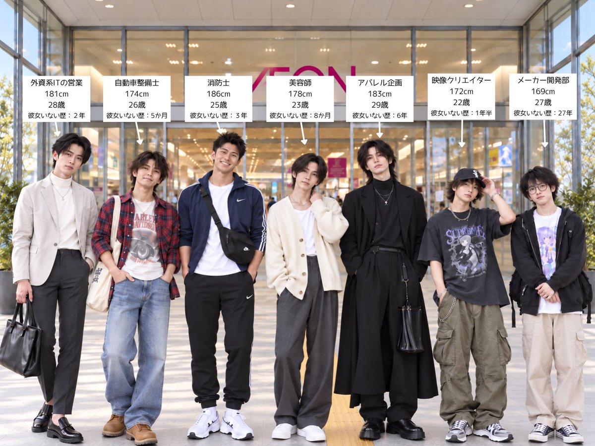 MyPace55Ch's tweet photo. イオンデートするなら
どの人がいい？ https://t.co/ihxnGrsX2x