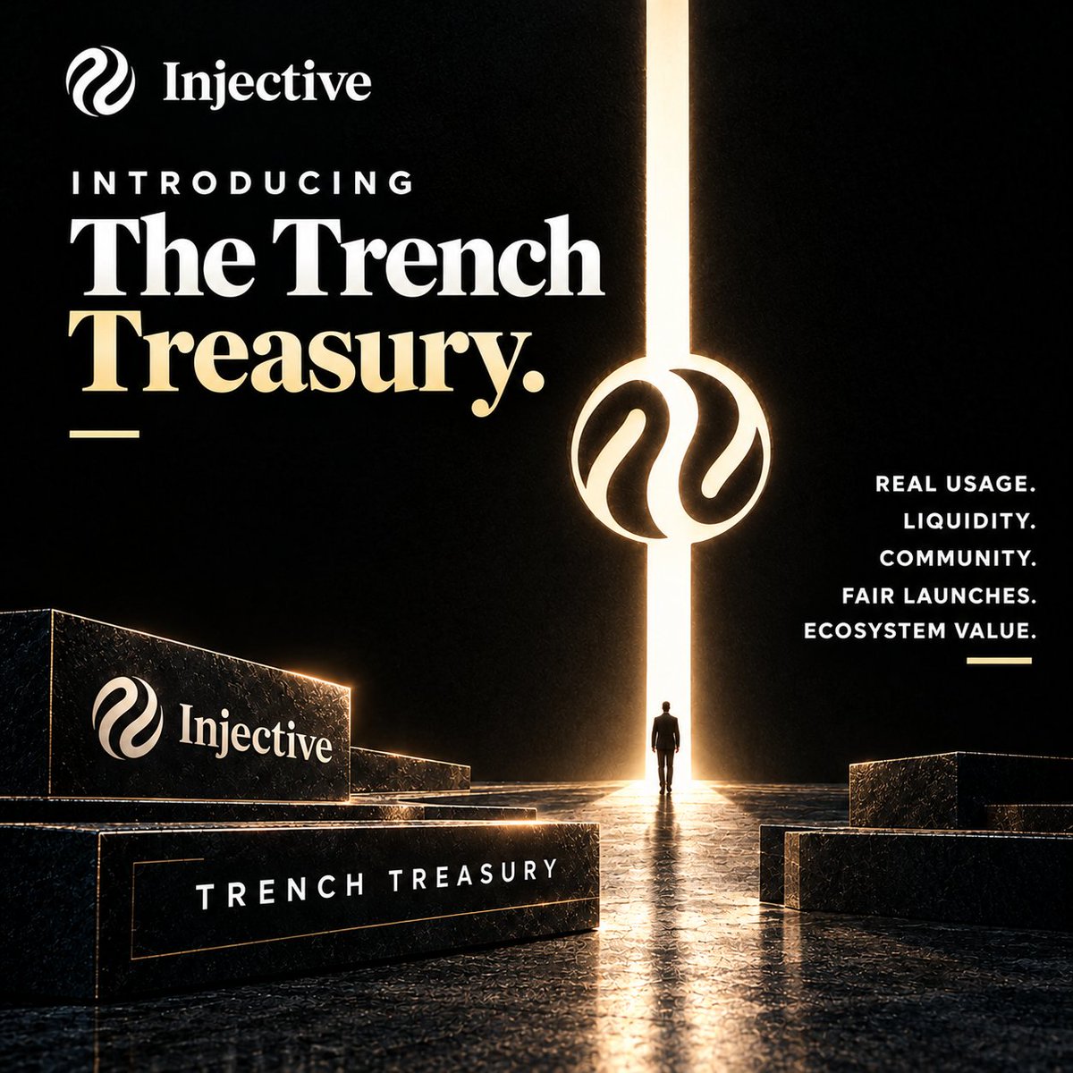 Troytes2's tweet photo. GM everone, Injective is introducing the Trench Treasury.

The simple idea is to support projects building around $INJ, while also finding new ways to reward the people who have backed them.

That makes the Treasury about builders and the communities around them.
@injective 

🧵 https://t.co/thFgqw44W2