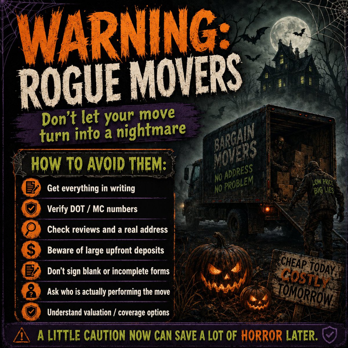 coffeesmoving's tweet photo. Avoid those rouge movers! https://t.co/xhP7JKdtHl