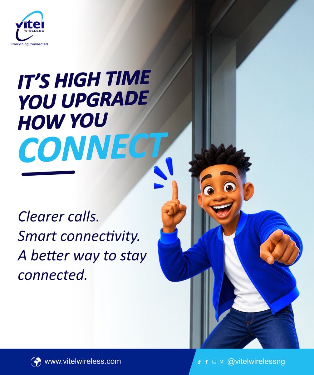 Timidey4you's tweet photo. Sometimes you just want your network to work without doing too much. Calls clear. Data available. Less stress.That’s the kind of connection we like. 💙@VitelWirelessng
#VitelWireless #SwitchToBlue https://t.co/r4ONyrzeX7