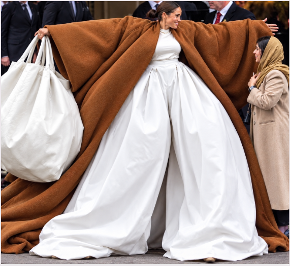 Carmela67's tweet photo. Let's respect Meghan's privacy; she is doing everything possible to keep a low profile—dressing discreetly and staying close to the building entrance and the sidewalk while with Malala—all to avoid harassment by the press.😂🤣😂pathetic failure https://t.co/67D8Y19wtU
