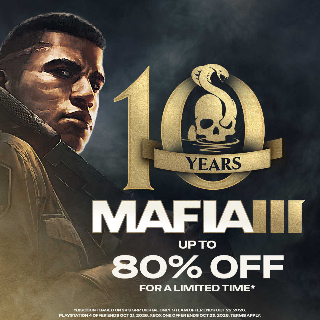 mafiagame's tweet photo. Restart your revenge.

Get Mafia III: Definitive Edition at 80% off for immediate access to PC technical fixes, and performance upgrades on PlayStation 5 &amp; XBOX Series X|S.

Play now - https://t.co/w8BuTTiBB2 https://t.co/LGOZ2X31Cv