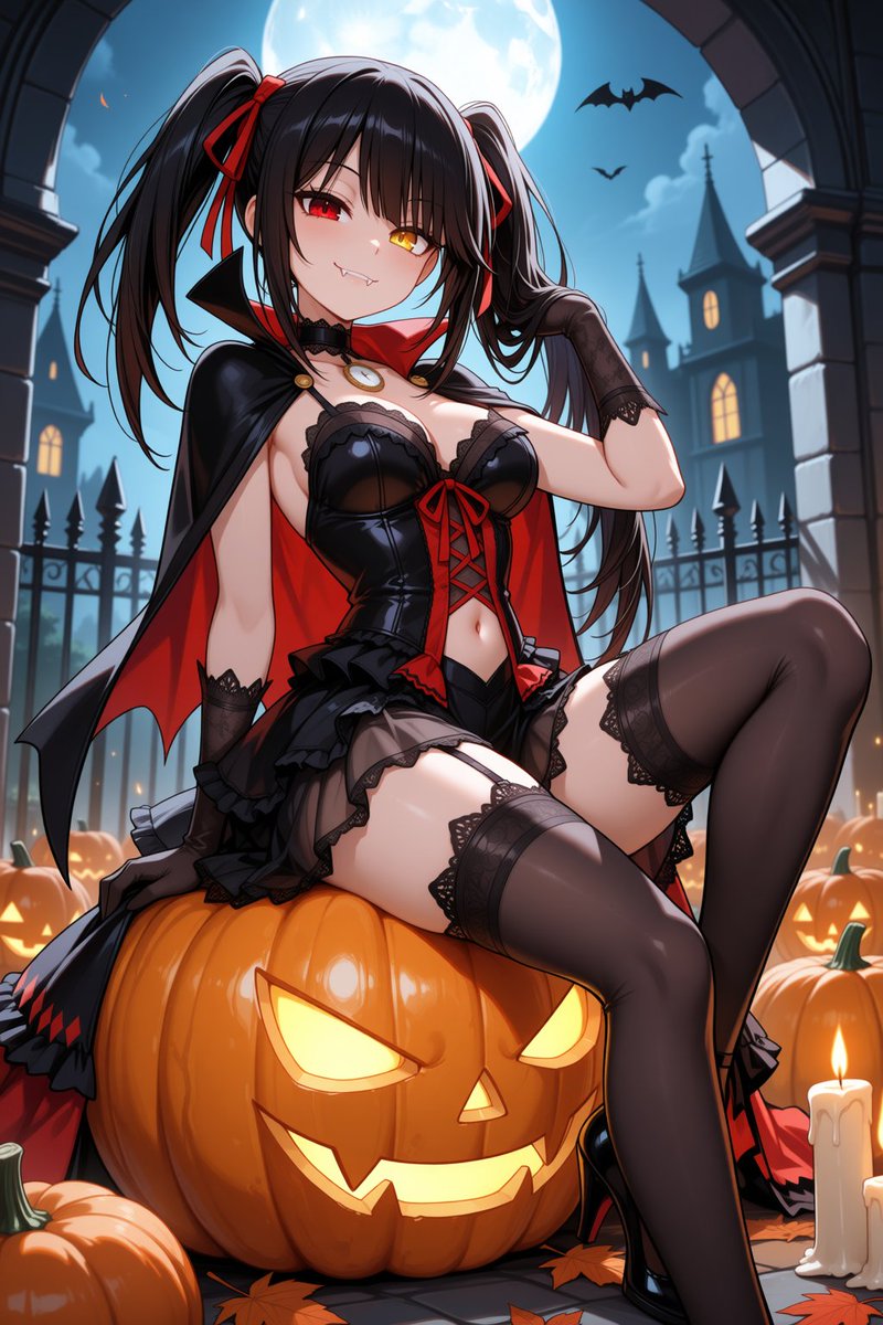 fdrprtkv's tweet photo. Good day, everyone! My heart still belongs to Mukuro, but today we have a very special guest: Kurumi! She's stepping into the spooky season. Which Halloween Kurumi would you let steal your time? 🎃🕰️
#AIart #DateALive #デート・ア・ライブ #AIイラスト #KurumiTokisaki #時崎狂三 https://t.co/HDvRit7FQl