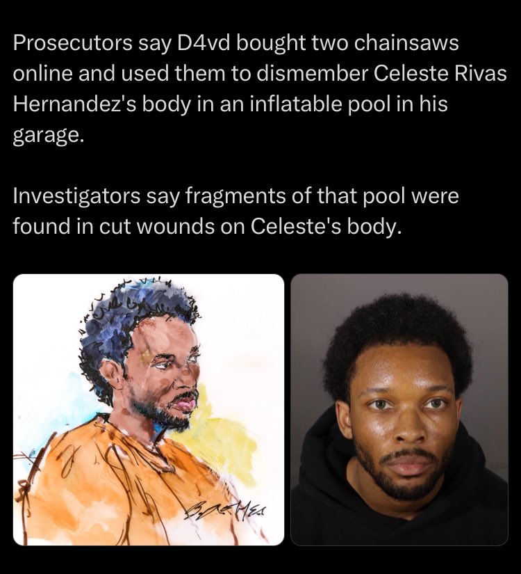 Color_U_NFT's tweet photo. @Mari55430517 @Frank__Grand Why did your brother d4vd sexually assault that little girl, then cut her into pieces and let her rot in a car? So evil. https://t.co/uQHYWE690A
