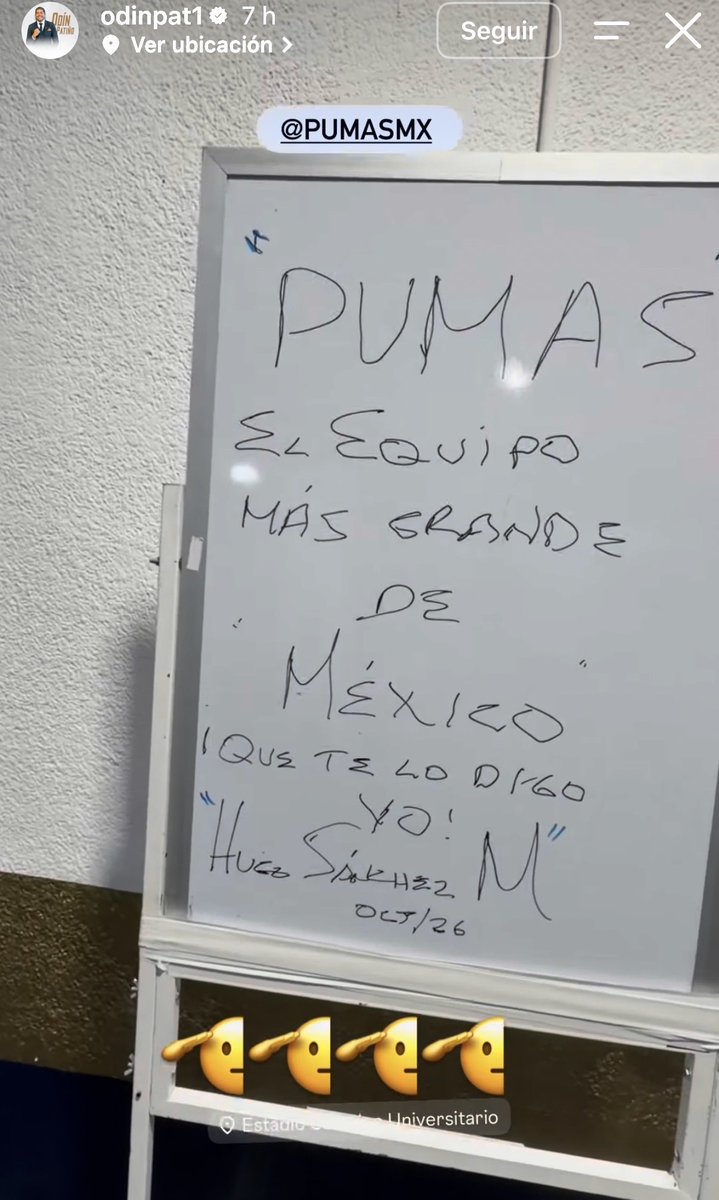 GuzmanGasque's tweet photo. La presencia de Hugo Sánchez en Cantera no parece casualidad.

La directiva de Pumas planea hacerle un homenaje en el partido del 24 de octubre contra los Tigres, ya que un día antes se cumplen 50 años de su debut. https://t.co/ffmqhuBFb1