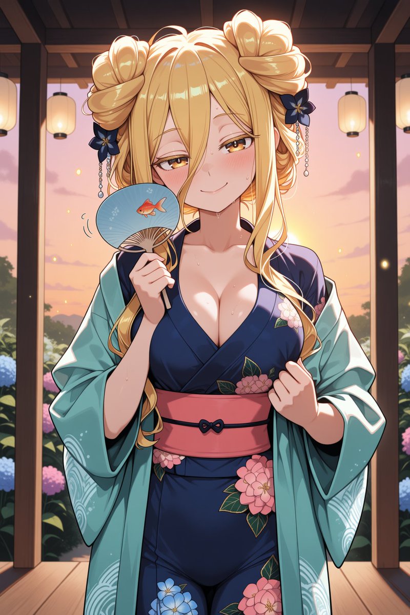 fdrprtkv's tweet photo. Good evening, everyone! ✨
The mint haori with the little goldfish, the sleepy ryokan yukata, the playful mini one, or that furisode — Mukuro really was made for summer nights, wasn't she? 
#AIart #DateALive #MukuroHoshimiya #デート・ア・ライブ #星宮六喰 #AIイラスト https://t.co/CrTWC1mCo0