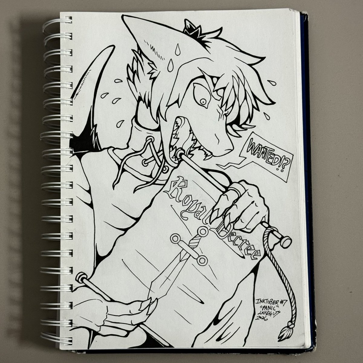 einhyper's tweet photo. Inktober #7 “Panic” https://t.co/m4TjtfjeMh