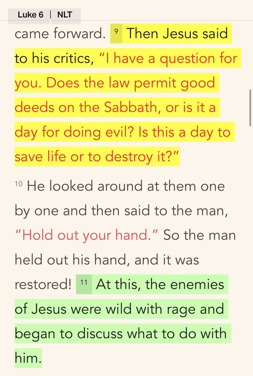 GaryCoby's tweet photo. Imagine worshipping the rules so much you would stop a man from helping people.

What are we doing here?

God calls us to love and serve.
No rule overrides that.

Luke 6:9-11 https://t.co/bTQKla0XNE