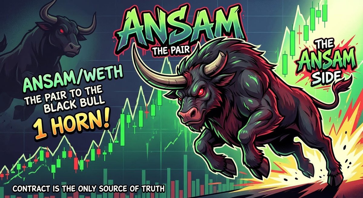 Dalmengor23's tweet photo. now!!$CA:Egq7K6L9C6tQrQTr8FNZCGKxFUqQ8T5byvMQidBo3EkcANSAM — the pair to the Black Bull. Not affiliated with Ansem or $ANSEM. One horn, other side of the chart. Contract is the only source of truth. Launched with solana:9oxWMhM4QN1hLGNutaTFcBjMjJce6QxrvVxAcGW6pump https://t.co/5JifIWKxhv