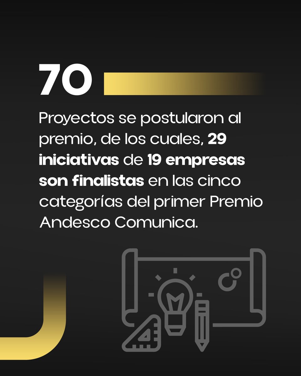 Andesco1's tweet photo. 🏆 ¿Qué iniciativas de comunicación están marcando la diferencia en el sector? El Premio Andesco Comunica nace para destacarlas.

En esta primera versión, 19 empresas afiliadas y 29 iniciativas son finalistas en 5 categorías, evaluadas por un panel de 10 jurados expertos en las diferentes ramas de la comunicación, la publicidad y el marketing.

🎉 ¡Felicitaciones a todos los finalistas! Y a los demás, los esperamos en el 11.º Seminario de Comunicación y Tendencias, “Sin filtros: la era de la confianza”, donde conoceremos a los ganadores.

�� 28 y 29 de octubre
📍 Hotel Hilton, Bogotá

Inscríbete al Seminario 👉https://t.co/Gk6YhhegvA