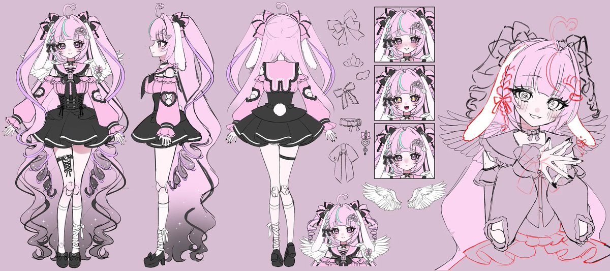 LivingDeadLilly's tweet photo. @niikoowki My baby!1!1! Unfinished concept sketch but I love her and would like some pre-debut art if possible!! Thank you for the raffle<3 https://t.co/LdxHClhTsA