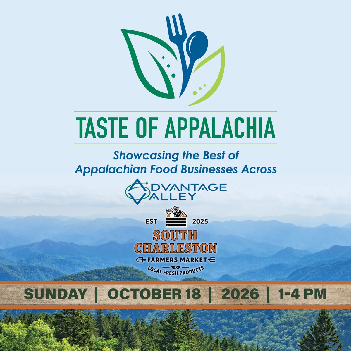 AdvntageValley's tweet photo. 🍴 Taste local. Gift local! Join us Oct. 18 for the FREE Taste of Appalachia Food Showcase! Meet WV makers, sample delicious foods &amp; shop products and gift boxes. 🎁

Explore: https://t.co/4uqyrZqZlO

#AdvantageValleyWV #yesWV #buyabox #WV #food https://t.co/rJmsPqkbSn