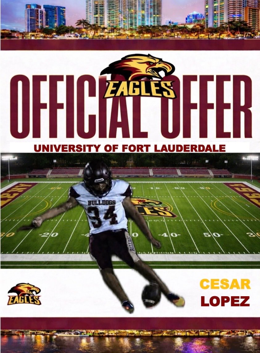CesarL473's tweet photo. I am very blessed to received my first offer from @UFTLfb !! #AGTG @CoachGT02 @LCBulldogFB @XainHarr https://t.co/sH7YE1oJaz