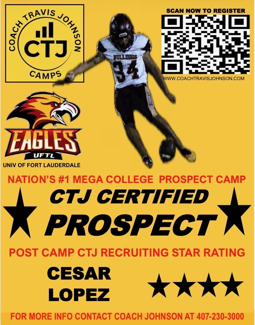 CesarL473's tweet photo. I am very blessed to received my first offer from @UFTLfb !! #AGTG @CoachGT02 @LCBulldogFB @XainHarr https://t.co/sH7YE1oJaz
