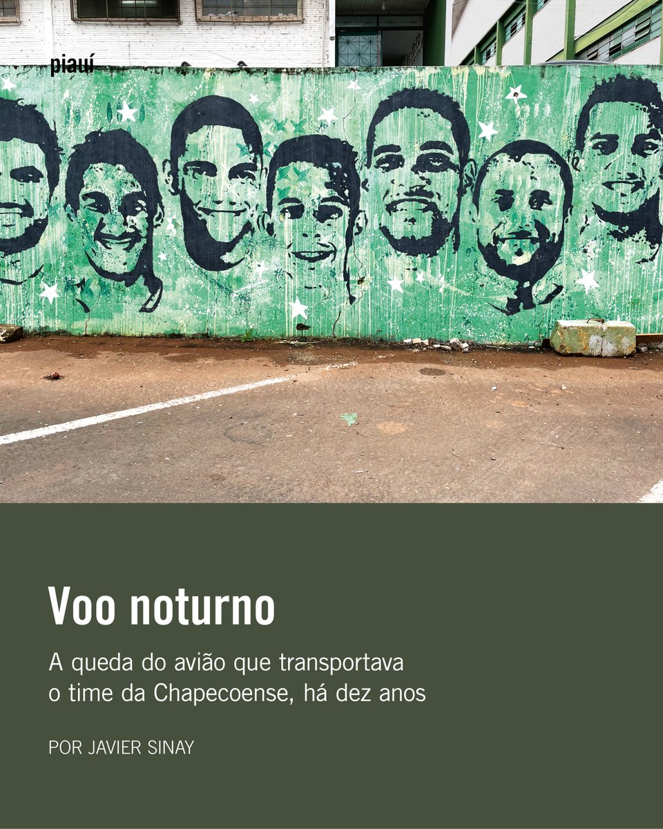revistapiaui's tweet photo. Na edição de outubro, a piauí publica o capítulo do livro que reconstitui o momento trágico da queda do voo 2933, da companhia aérea boliviana LaMia, que transportava o time da Chapecoense.
Por Javier Sinay
Leia: https://t.co/uO8BjPc6Ja https://t.co/D7PKu6Zvi1