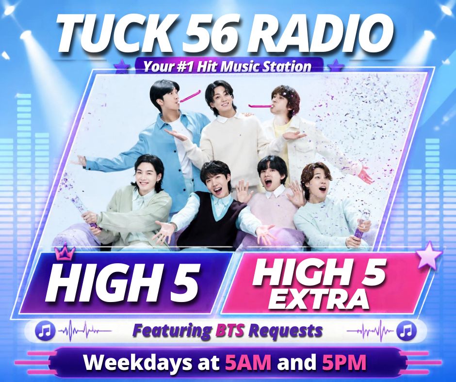 RadioTucka56's tweet photo. 5PM (HIGH 5 EXTRA) V - Blue/BTS - 4 Oclock/V - Ending Scene ft IU/BTS - 2.0/Jung Kook - Standing Next to You (Future Funk Remix)/V - It's Definitely You/BTS - One More Night/BTS - Blue & Grey - Live/V - Cheek To Cheek ft John Eun and Docskim https://t.co/o1tGzOKCjb