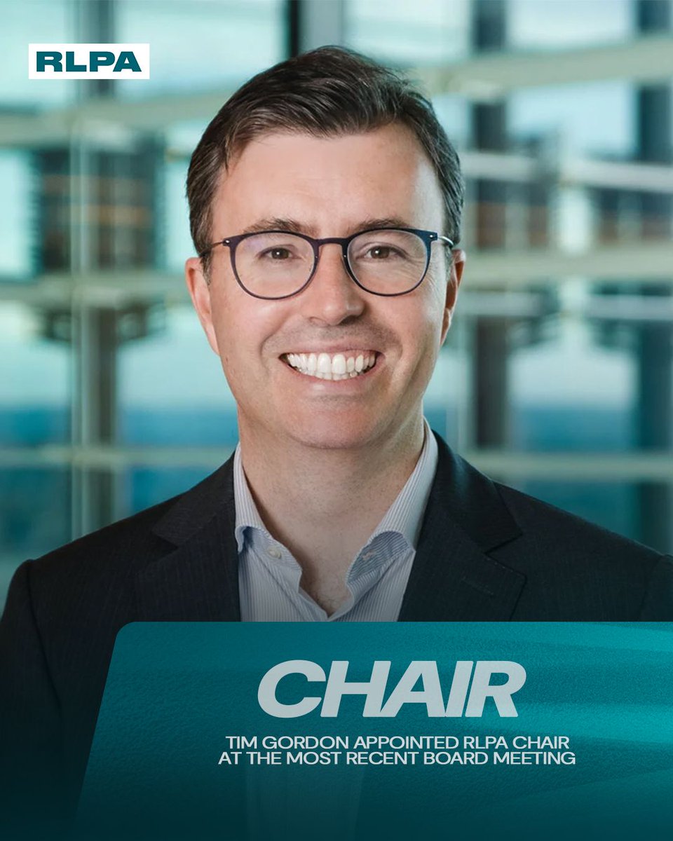 RLPlayers's tweet photo. The RLPA is pleased to announce Tim Gordon has been appointed Chair of the RLPA Board.
 
Tim first joined the RLPA Board as a Director in 2023, bringing a wealth of experience having advised a range of clients on transactions, corporate governance and regulatory matters.
 
Read more: https://t.co/O87rSlksnR