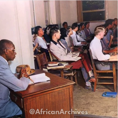 AfricanArchives's tweet photo. George McLaurin, the first black man admitted to the University of Oklahoma in 1948 was forced to sit in a corner far from his classmates.

When he first applied he was denied based on his race. He went to court & it ruled that denying him was unconstitutional.

George W. McLaurin provided the Oklahoma civil rights case that irreparably damaged the "separate but equal" legal position established in Plessy v. Ferguson in 1896.

Plessy v. Ferguson was a landmark U.S. Supreme Court decision in which the Court ruled that racial segregation laws did not violate the U.S. Constitution

The justices affirmed that McLaurin’s 14th Amendment rights means he must receive the same educational experience as OU’s white students.

He earned a master's degree from the University of Kansas and taught at Langston University, an all-black institution, until 1968.