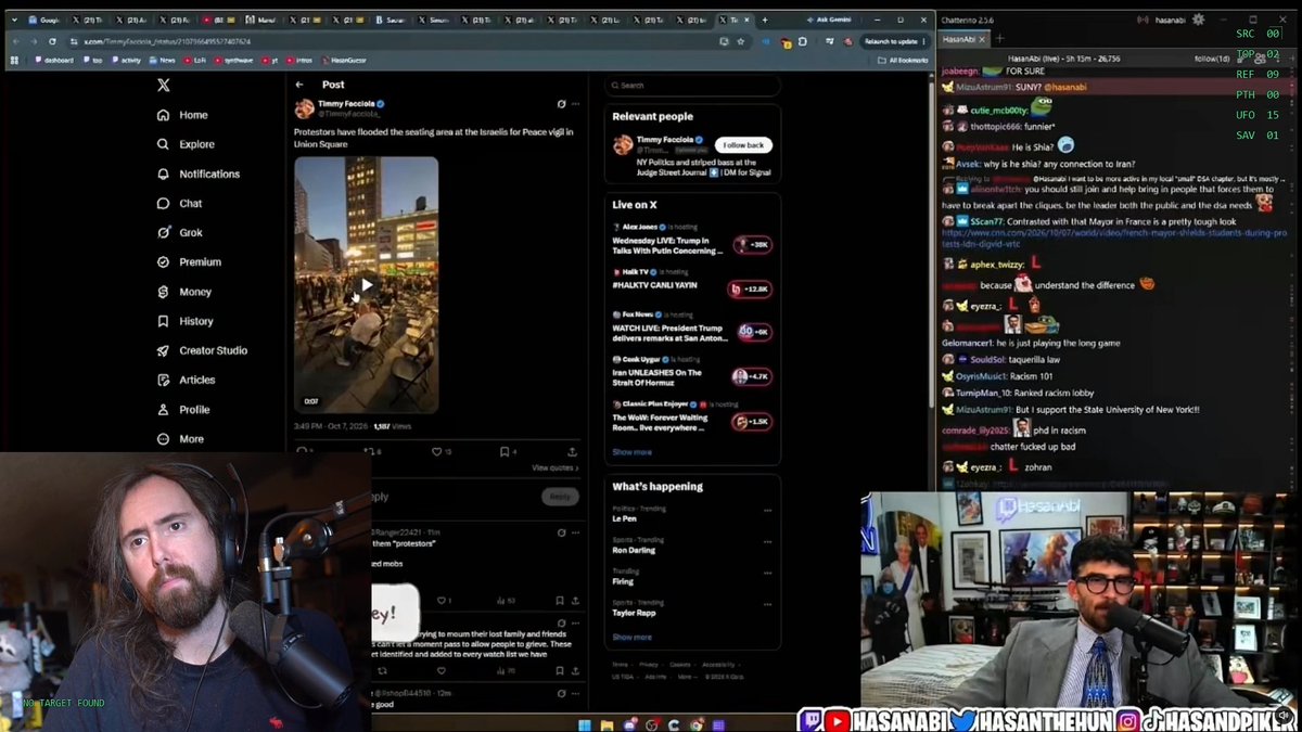 MediaCopilotSI's tweet photo. Live testing on V0.3.3 on @Asmongold Live stream 10/08/2026. Configuring to allow screen capturing video. HUD working great and links are very accurate. https://t.co/z6t6mEC0As