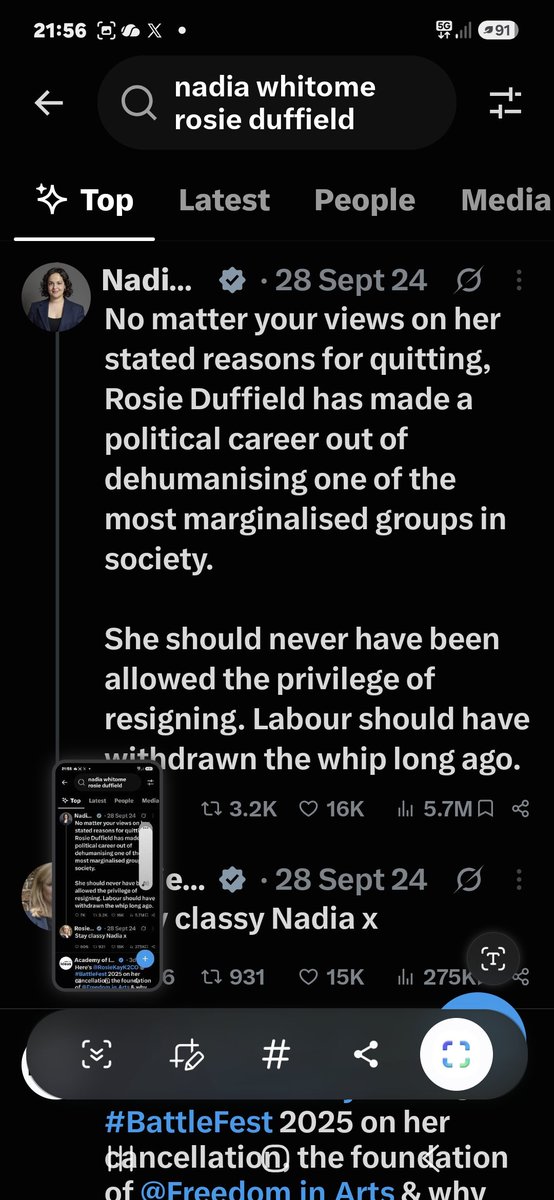 redrumlisa's tweet photo. .@NadiaWhittomeMP you owe @RosieDuffield1 an apology & you need to really reflect on your behaviour. I'm ashamed that you come from Nottingham & I'm ashamed you (dont) represent the constituency where I lived for 23 years. Its you who needs the whip withdrawn. You have been a disaster for St Anns from day 1 of representing a community you knew nothing about.