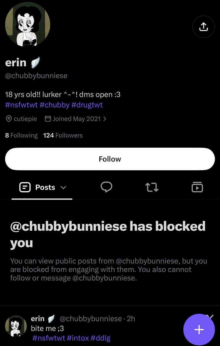 KINGxn0f's tweet photo. @chubbybunniese blocked me, fake ass bot, when I called her out on it https://t.co/qOPbIyTvdN