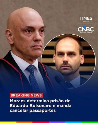 SilasPortugalR1's tweet photo. Se você está feliz que o ministro Alexandre de Moraes acabou de determinar a prisão de Eduardo Bolsonaro e cancelar passaportes, deixa aqui o seu boa noite! https://t.co/k3yPNO691O