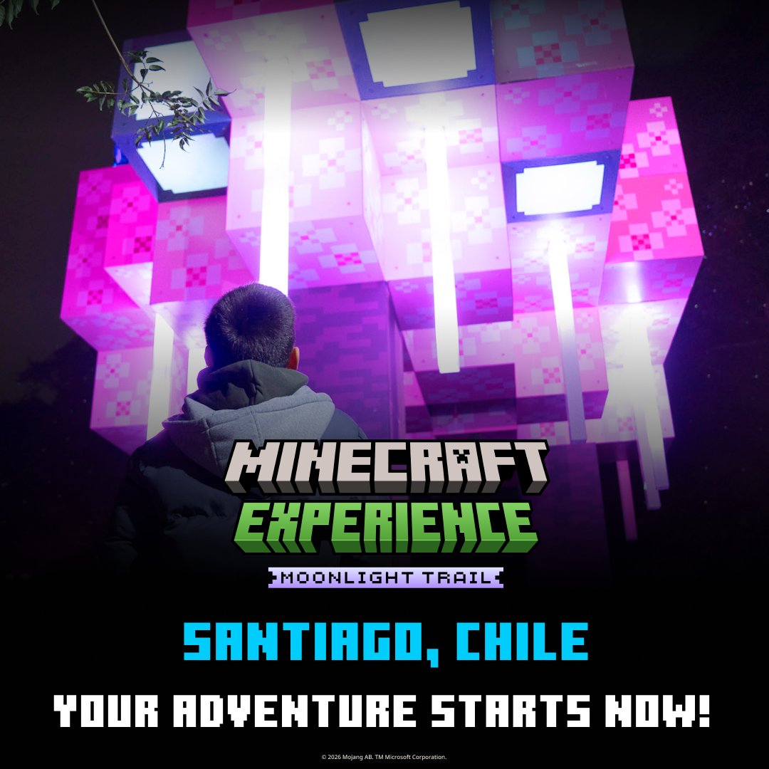 MinecraftExpIRL's tweet photo. Welcome to the Overworld! ⛏️

Minecraft Experience is now open for adventure.

Discover more about this immersive experience in Santiago, Chile 👾 and get your tickets today through the link in our bio.

#Minecraft #MinecraftSantiago https://t.co/ZBeclnwzsG