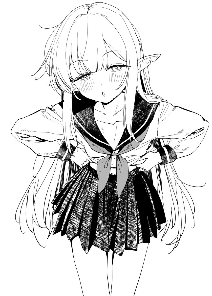 subachi__'s tweet photo. エルフメイドもいいけど、エルフセーラー服もいいかも https://t.co/gY5IASqnqS