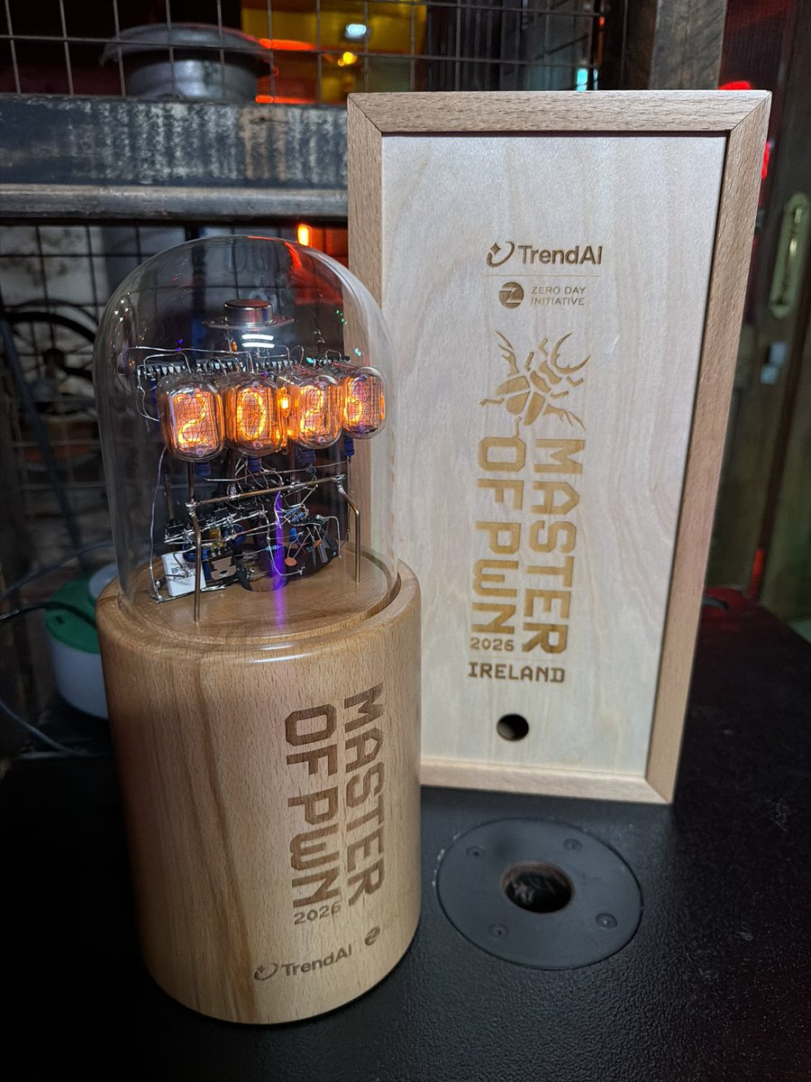 ikotas00's tweet photo. 弊社チームIkotas Labs, Inc.がPwn2Own Ireland 2026でMaster of Pwnの称号を得ました。これは最も多く難しいハッキングを成功させた事を意味します。今日だけは世界トップハッカーを名乗っても誰も文句は言わないでしょう😉 https://t.co/dqgZUao3tn