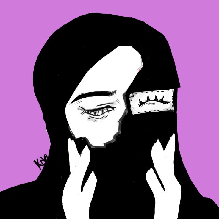 Popiuou's tweet photo. حان الوقت لإعادة النظر في هذه الممارسات التي تخفي الملامح، ولنطالب ببيئة عامة واضحة وآمنة للجميع

رسماتي دليل افكاري وصوت صامت لتعبيري

آن الاوان لنرى الوجوه، لنسمع الاصوات
#٢٠٣٠_بلا_نقاب9 https://t.co/wcfWG84pdz