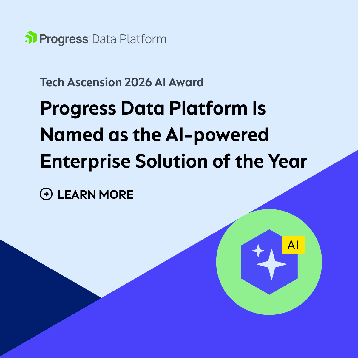 PDataPlatform's tweet photo. 🏆 Progress Data Platform is a 2026 Tech Ascension AI Award winner for AI-powered Enterprise Solution of the Year!

The recognition celebrates solutions advancing enterprise AI and delivering measurable business and customer outcomes.

Learn more: https://t.co/7ZVjEtMj0q https://t.co/fvBN02Pvf0