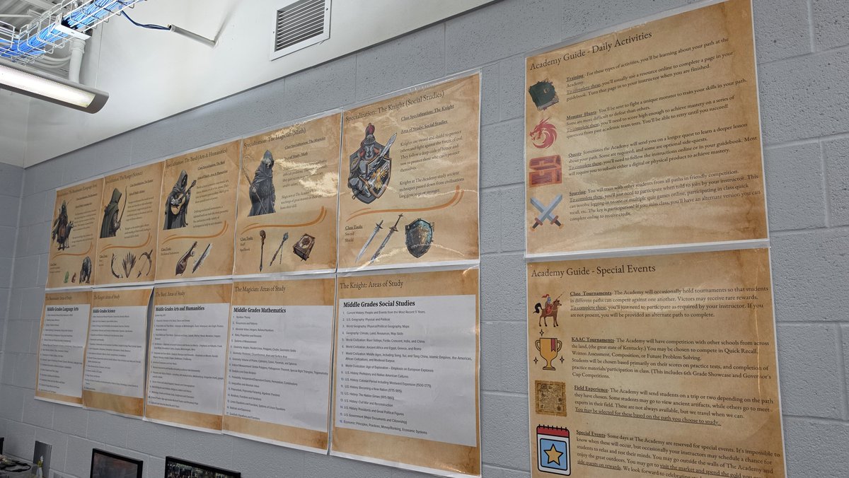 KyEdRPG's tweet photo. A visit today to Spencer County Middle and Elementary school, where I caught up with @CollinsClassSC and @michellegross! Also tickled to meet and present to some SCMS students, sharing some writing and theater advice. (1/2)
#PolyhedralPedagogy #gamebasedlearning #vibrantlearning https://t.co/Z72JiLZfrb