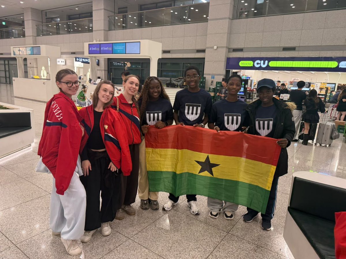 stembees's tweet photo. Team Ghana takes centre stage in Korea! 
A proud moment of unity, national pride and excitement as our team joins the world at the FGC 2026 Opening Ceremony.

Leave an encouraging message for Team Ghana below! 

#firstglobalchallenge 
#fgc2026 https://t.co/2sMWeG5Gig