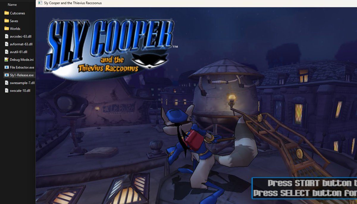 chunrecompgames's tweet photo. Sly Cooper PS2 - PC Port 0.3.0

Just start the game from Sly1-Release.exe https://t.co/mvfp28lkc9
