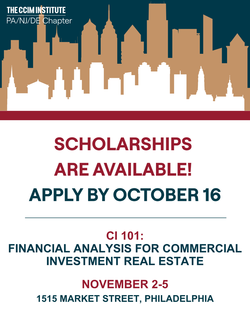 panjdeccim's tweet photo. Register now to join us for CI 101 in Philly next month!
Learn more and register at https://t.co/QnWMTMQxw9
#CCIM #CRE https://t.co/Gu07aP4cZN