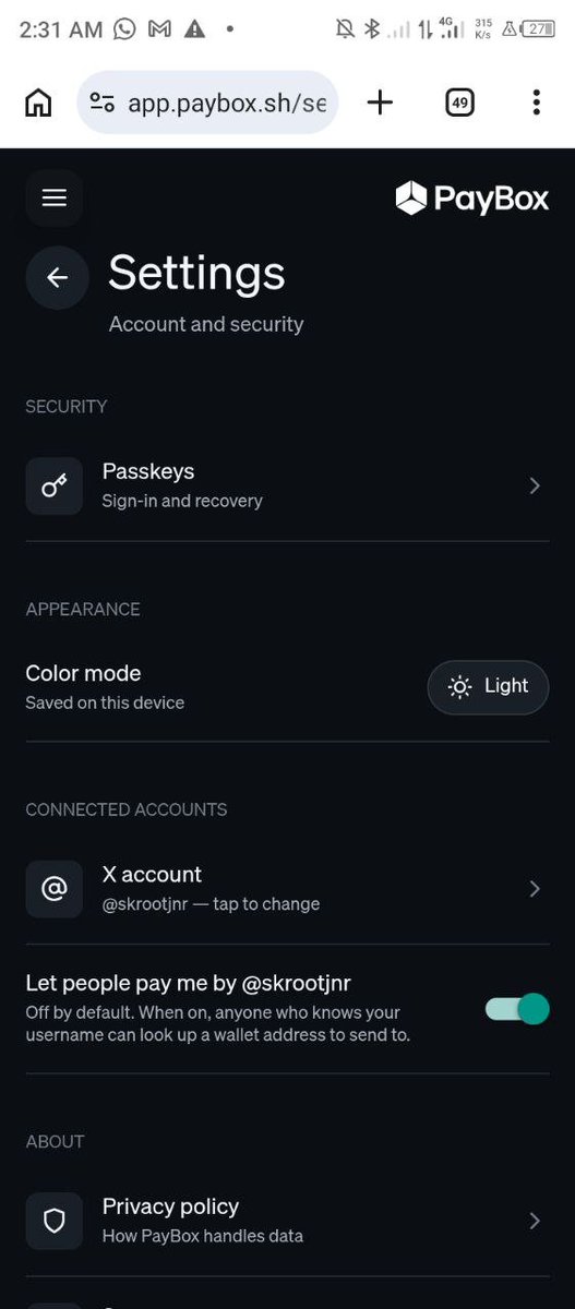 skrootjnr's tweet photo. @moonpay @X @PayBox @solana @ethereum Done ✅ https://t.co/AZBgzDC3cH