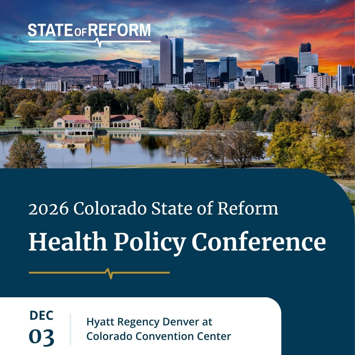 StateofReform's tweet photo. Be part of the conversation shaping Colorado’s health policy! Connect with top leaders at the Colorado State of Reform Health Policy Conference on December 3, 2026, in Denver. Dive into sessions on budget, rural health, Medicaid, and more. 

Register ➡️ https://t.co/iv28uziDMA https://t.co/9fNRCJCnoB