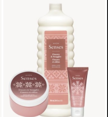 LaurieThompson7's tweet photo. Wrap yourself with the scents of chocolate, graham crackers and marshmallow for a limited time with Senses S’mores and Snuggles(3 pc set $37.49) in a beautiful gift bag.https://t.co/tgv6WcdodB https://t.co/TpzaGhhCOS