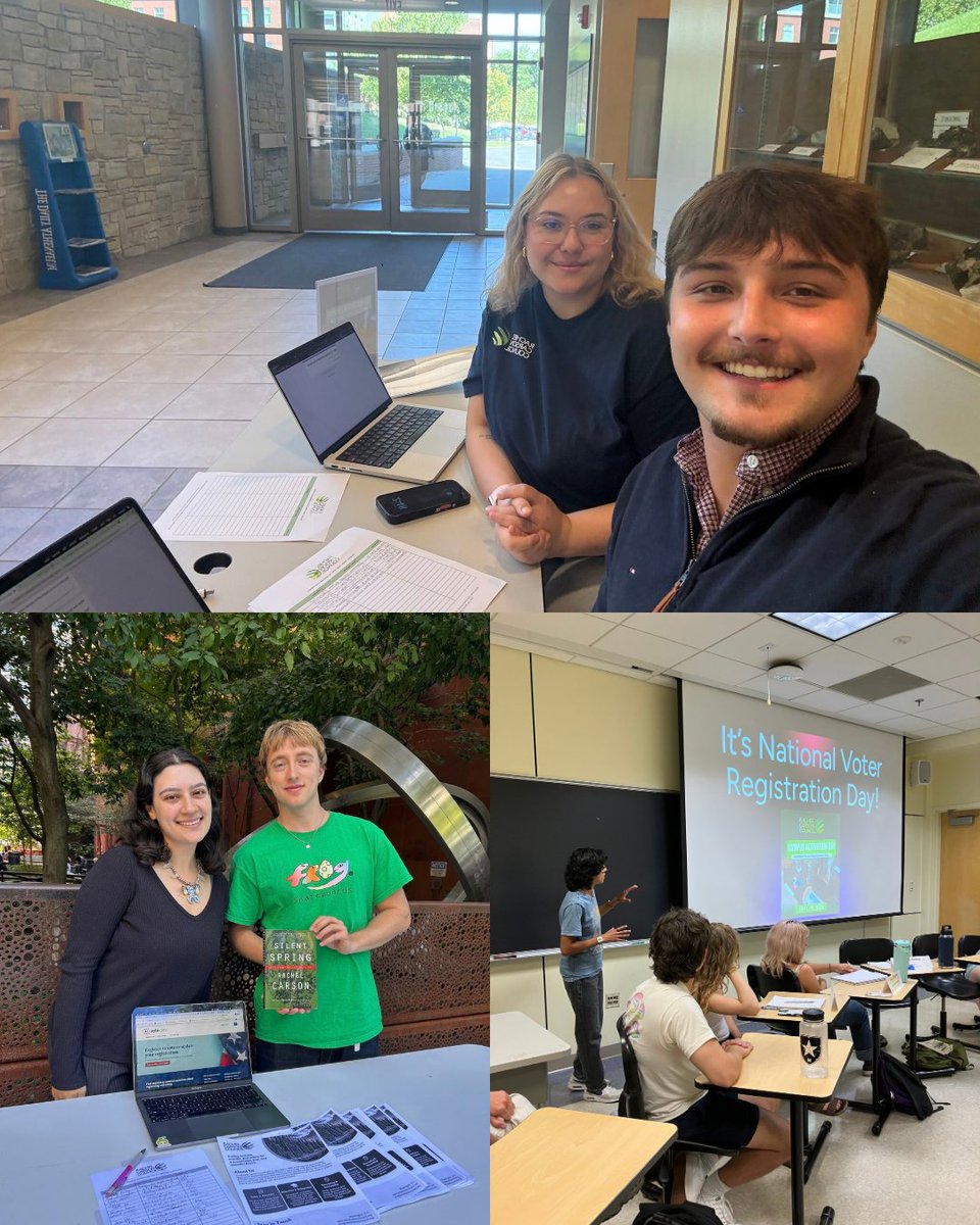 RachelCarsonDC's tweet photo. 1000 Students. 16 Campuses. 1 Day of Action.

In Sept., we led our first campus activation day for National Voter Registration Day, bringing voter education and registration resources to campuses nationwide. 

Learn more: https://t.co/XJtXDTwTL8 https://t.co/hj0ud2qSgU
