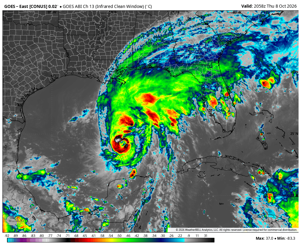 spann's tweet photo. ISAIAS UPDATE: Hurricane Isaias is now packing sustained winds of 100 mph, and it is about 355 miles south of the mouth of the Mississippi River. The system is moving to the east/northeast at 10 mph.

The forecast track was nudged eastward again... landfall is now expected to come late tomorrow night near Pensacola Beach with winds of around 90-100 mph.

Here are the key messages...

*Isaias is expected to remain a dangerous hurricane through landfall, and gusty winds are expected well inland after landfall given the anticipated expansion of the wind field and accelerating forward speed of the storm. Long-duration power outages are possible along the coast, the Florida Panhandle, and inland parts of Alabama. Wind gusts to 50 mph are possible across Alabama Saturday morning. Highest winds along the coast will come from 6:00 p.m. tomorrow through 6:00 a.m. Saturday. Highest winds for inland parts of Alabama will be generally from 3:00 a.m. until 6:00 p.m. Saturday.

*A tropical storm watch has been issued as far north as I-20, and a high wind watch is in effect for the northern third of the state. Flash flood watches also cover most of the state, and of course a hurricane warning is in effect for the Alabama coast.

*A 5-7 foot storm surge is still forecast from Ocean Springs, MS to Indian Pass, FL, including Mobile Bay. Highest surge will be east of the storm center across the Florida Panhandle coast. Surge-related flooding depends on the relative timing of the surge and the tidal cycle, and can vary greatly over short distances.

*The cities of Gulf Shores and Orange Beach are encouraging all non‑residents, and residents living in low-lying, flood prone areas to voluntarily evacuate. City officials urge all individuals who are not permanent residents to leave the area immediately and relocate to a safer location. Departing now will help reduce congestion, support emergency operations, and ensure the safety of those who may be most vulnerable during the storm.

*An evacuation order has been issued for the west end portion of Dauphin Island from Pirate’s Cove Street (the two-lane four-lane interchange) west effective at 5pm today.

*Rain amounts on the coast will be in the 5-8 inch range for most places. For inland Alabama, average amounts will be 2-3 inches, with isolated amounts to 4".

*Isolated tornadoes are possible along and east of the track. The risk Friday night is from Baldwin and Escambia counties east to Dothan in Alabama, and the western Florida Panhandle. On Saturday, a few tornadoes are possible over the eastern third of Alabama. The tornado threat over the western half of the state is very low.

*The most widespread rain will likely move out of Alabama at some point Saturday afternoon; only lingering, isolated showers around Saturday night with diminishing wind (but still breezy).

As always, remember any tropical forecast can change, so watch for updates tonight and tomorrow as Isaias approaches the coast.

Sunday looks mostly warm and dry, and all of next week looks rain-free with highs well into the 80s. See the video briefing for maps, graphics, and more details.
