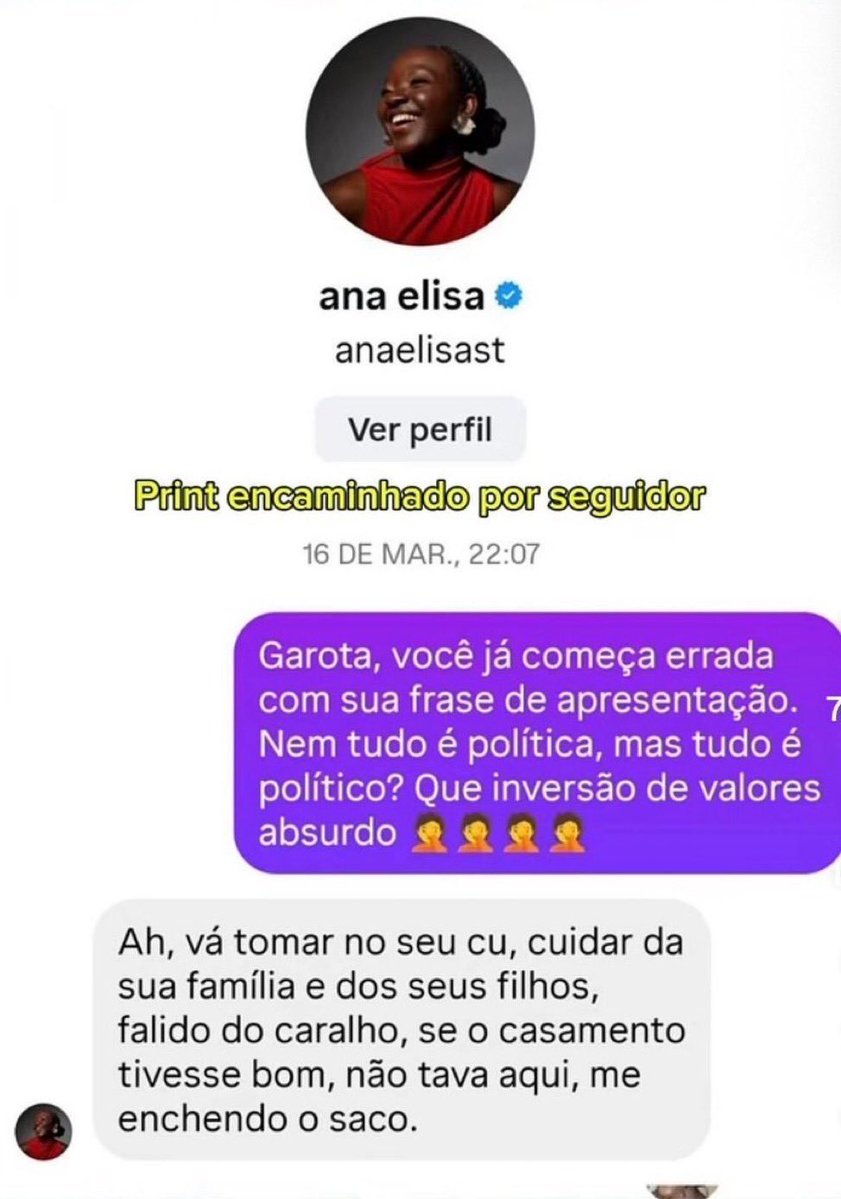mcbohm's tweet photo. Mal educada ela hein?

Mas ela não gosta que divulguem as bobagens que ela fala e as ofensas que ela dispara. Ela não gosta! https://t.co/7mQ7xsGKyL