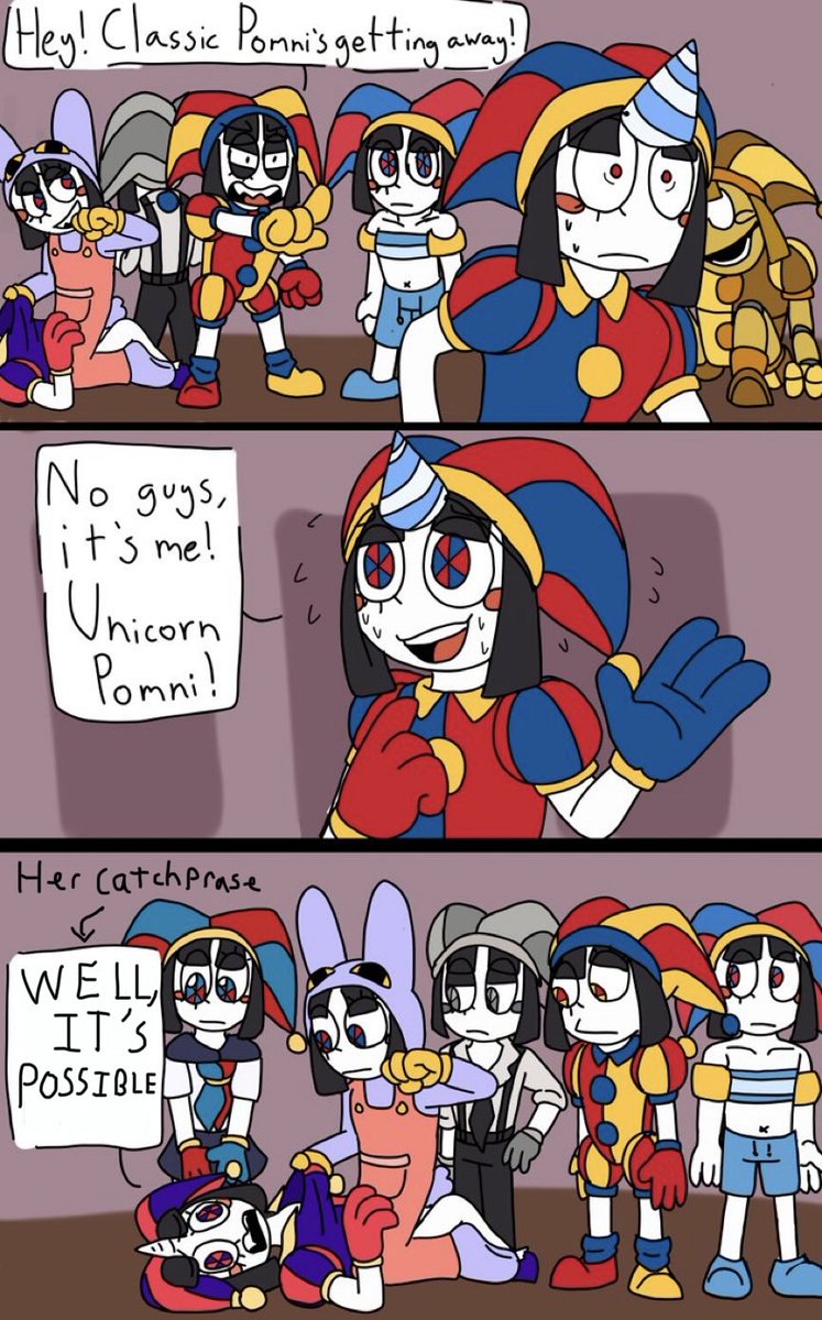 False_Trans_God's tweet photo. @DemShitpostsBro I made a small edit because I couldn’t get the idea of changing unicorn pomni’s text (also love the art) https://t.co/Ud08sLvw4x