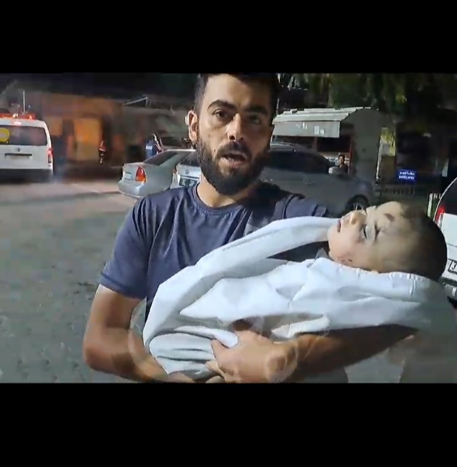 PalPress24's tweet photo. Today is not an ordinary day.

Today marks the anniversary of the loss of my son, Rakan.

My little boy, who came into this world after five years of waiting, lived for only nine months, and then was taken from us in a single moment under the bombardment.

On October 9, 2023, at around 2 a.m., I returned from my work as a journalist through the fire and destruction, only to find that my family was buried beneath the rubble… and Rakan was among them.

I cannot describe what it feels like for a father to search through the rubble for his child, or how a heart can accept that the little face that once filled our home with life will never come back.

Three years have passed… and I still find myself looking for him in the details of my life.

In my children’s laughter, in children’s toys, and every time I hold a child in my arms.

I once thought time would make the pain easier. Instead, it has only taught me how to carry it.

And today, as I hold Yaman in my arms, I feel that Rakan is still with me in another way.

Yaman is not a replacement for him, and he never could be.

Every child has a place in their father’s heart, and Rakan has a place that no one can ever take.

Rakan…

You were only nine months of my life, but you left behind a lifetime in my heart.

You left this world so young, but your memory grows with me every day.

May God have mercy on my son Rakan and make him among the birds of Paradise. May He reunite me with him one day, in a place with no bombardment, no fear, and no separation.

I miss you, Rakan… more than words could ever express.