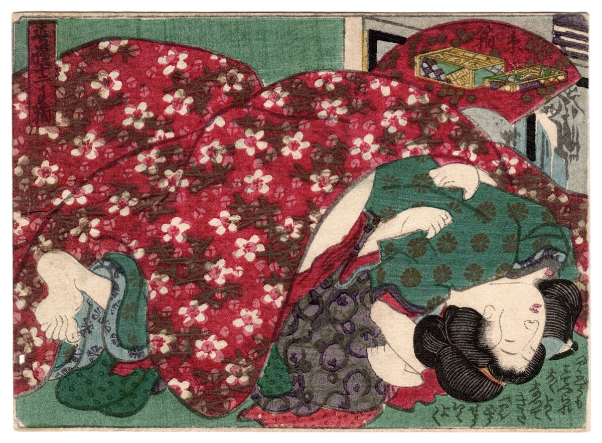 _ArtJapanese's tweet photo. TWELVE BOXES OF SEXUAL DESIRE: THREAD BOX (Utagawa School)
https://t.co/ra8PP3A35U
#abunae #art #boxes #dangerouspictures #japan #japanese #japaneseart #original #sexualdesire #twelve #utagawaschool #woodblockprint https://t.co/8zGPIf19wS