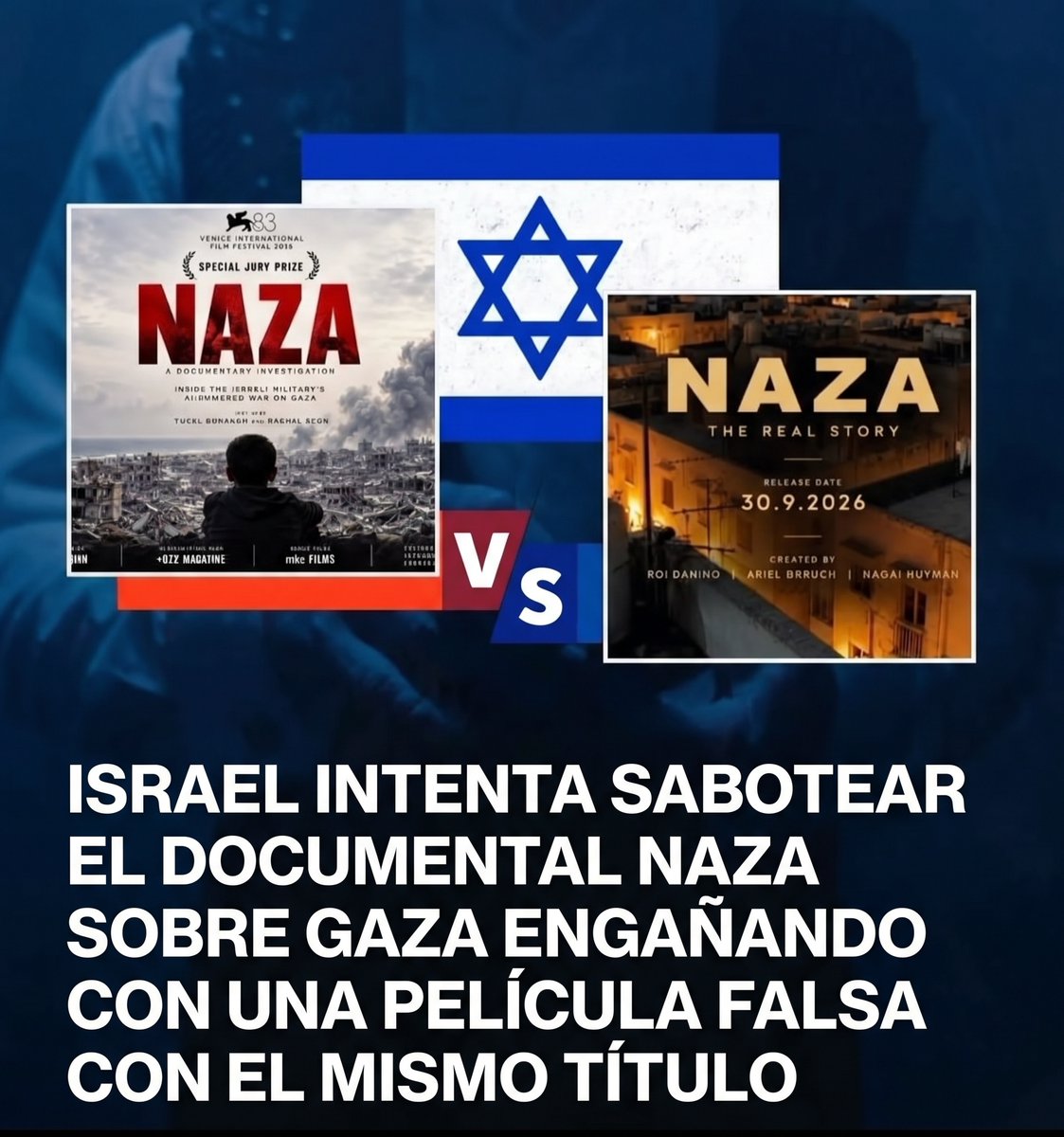 temoris's tweet photo. #Atención #NoTeDejesEngañar
El documental "Naza", que muestra la manera altamente deshumanizada y tecnologizada con la que Israel perpetra un genocidio en Gaza, no está disponible en línea.

Para México, @artegiosdist la consiguió y se estrena en cines el 22 de octubre, por tiempo limitado.

Aquí está el tráiler https://t.co/PjVedNQmpW.

Israel hizo otra cosa con el mismo título: "Naza. La historia real" o "Naza. The real story", con el objeto de confundir.

Mucha gente la está compartiendo bajo la equivocada creencia de que es el docu real.

Comparte esto y advierte a tus amistades.